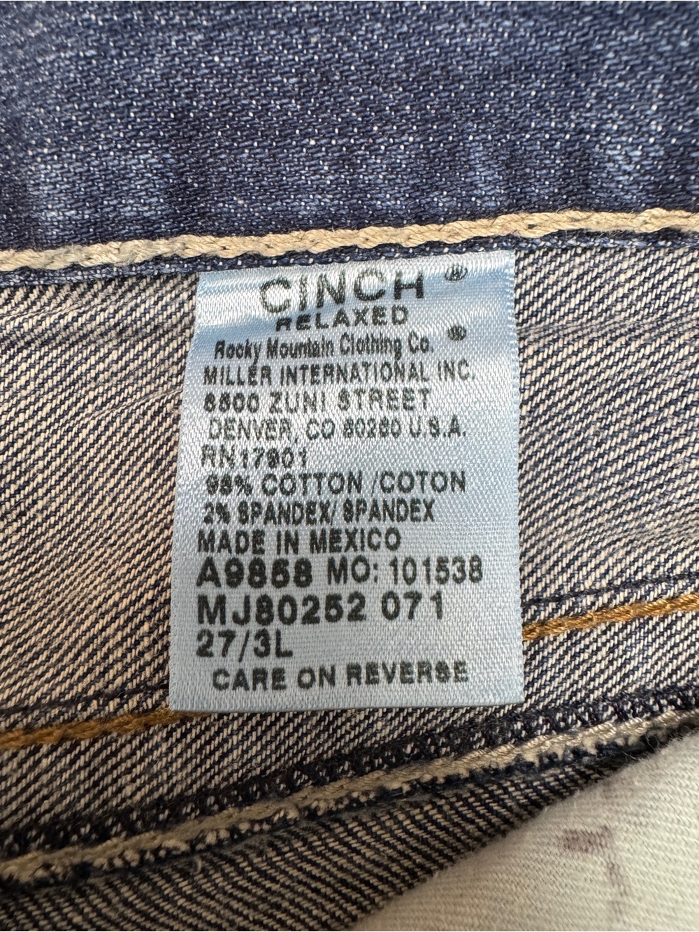 Cinch Ada Relaxed Lightly Distressed Bootcut Denim Jeans - Picture 7 of 12